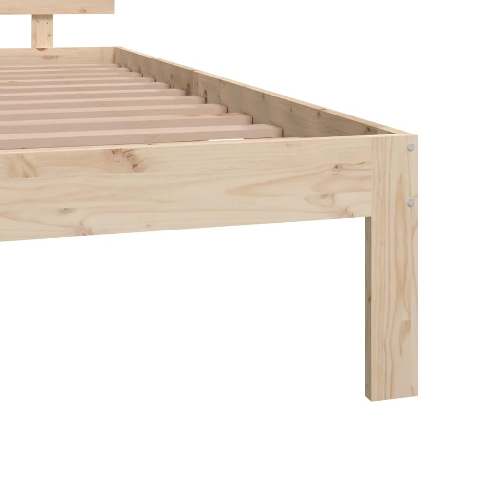 Estructura de cama sin colchón madera maciza pino 140x190 cm v9610 - Vetonek
