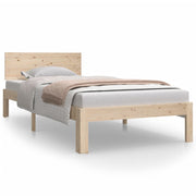 Vetonek Estructura de cama sin colchón madera maciza de pino 90x200 cm