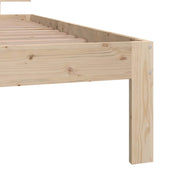 Estructura de cama sin colchón madera maciza de pino 90x200 cm - Vetonek