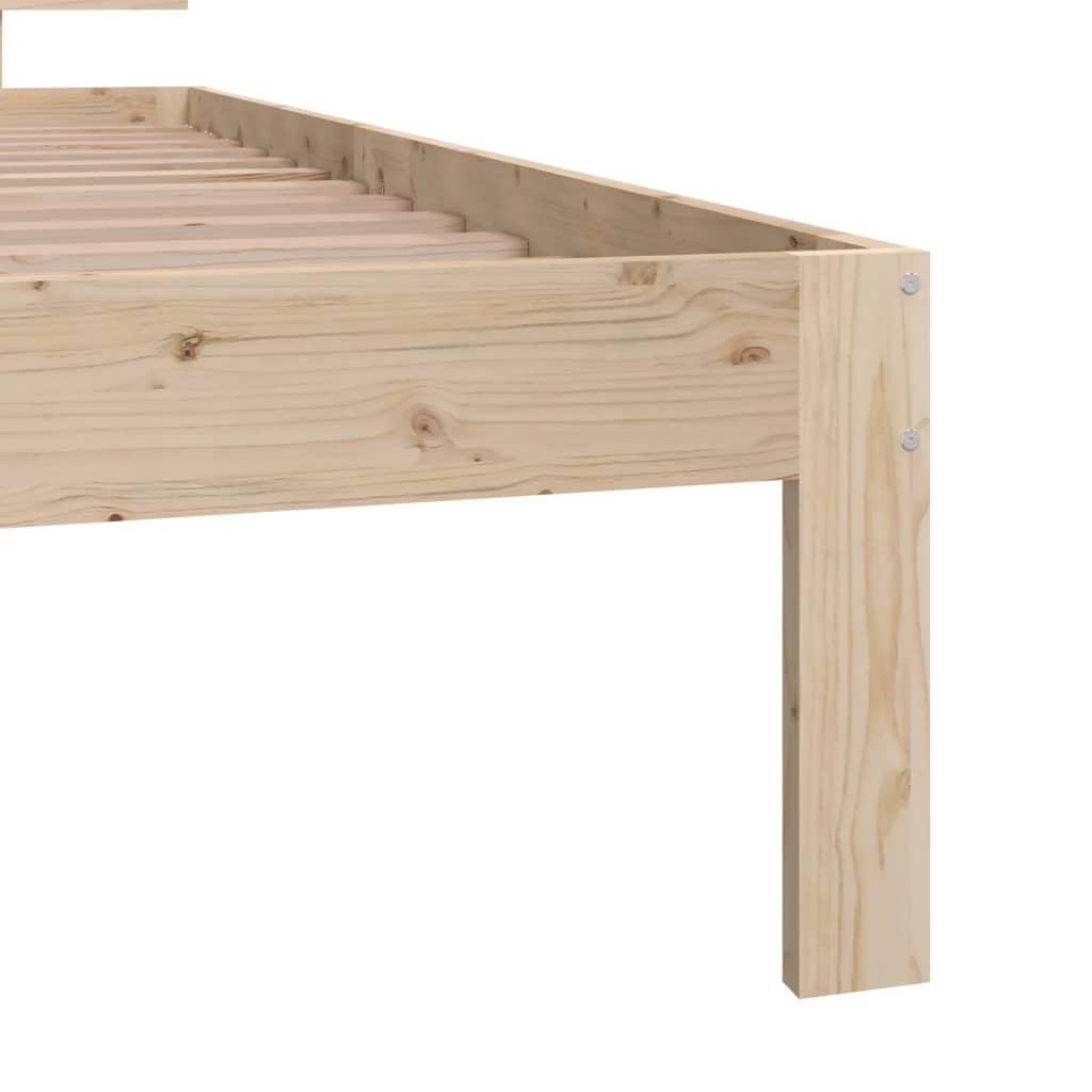 Estructura de cama sin colchón madera maciza de pino 90x200 cm - Vetonek