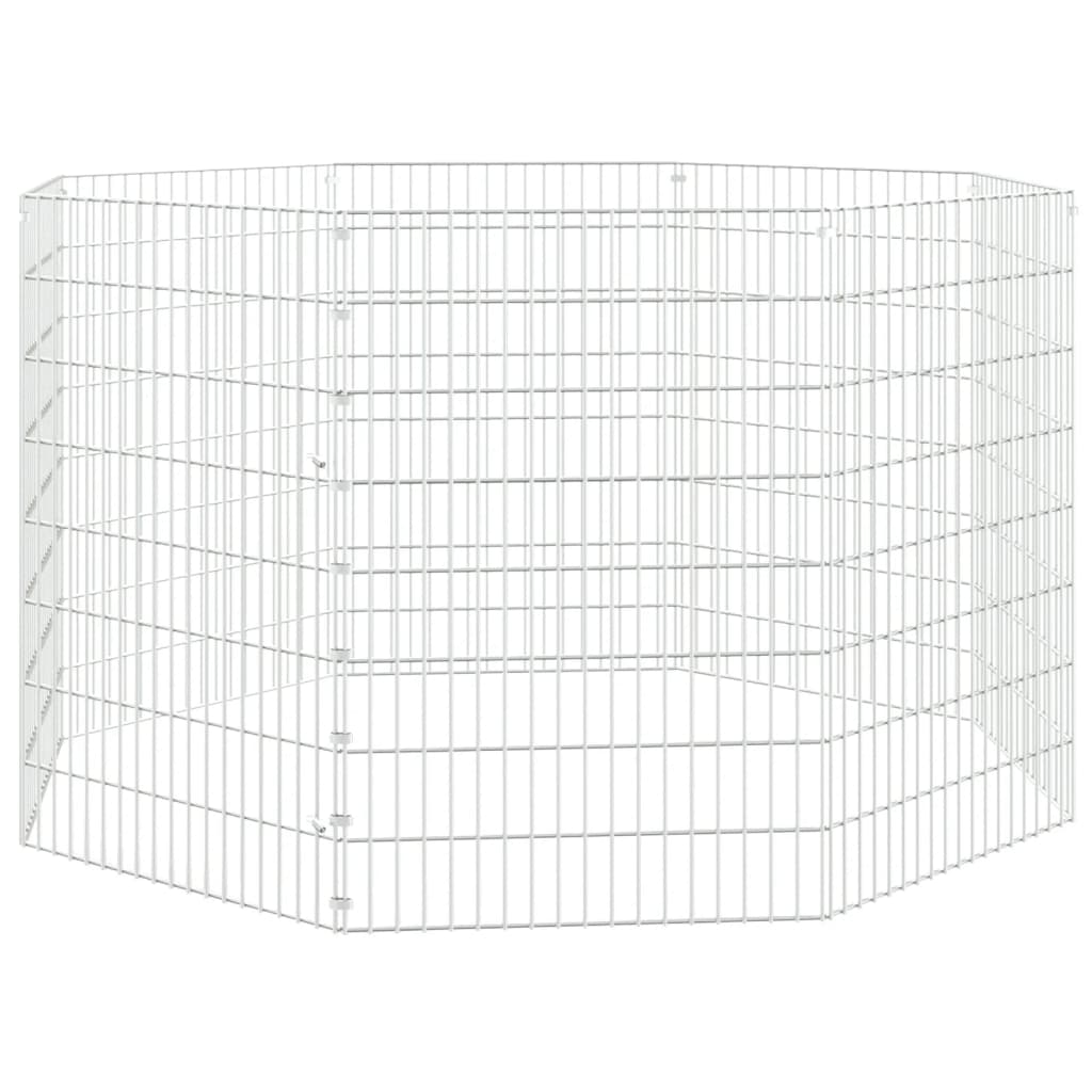 Recinto animales corral 8 paneles hierro galvanizado 54x80 cm - Vetonek