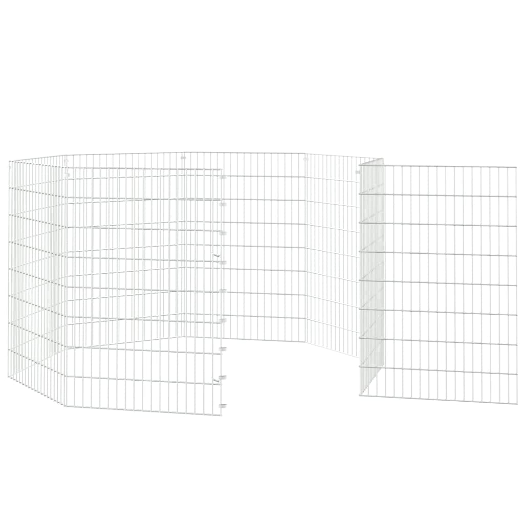 Recinto animales corral 8 paneles hierro galvanizado 54x80 cm - Vetonek