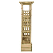 Pergola de jardin avec banc et jardinières en bois de pin imprégné v0296 - Vetonek