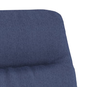 Sillón de relax con taburete de tela y cuero sintético azul V2610 Vetonek