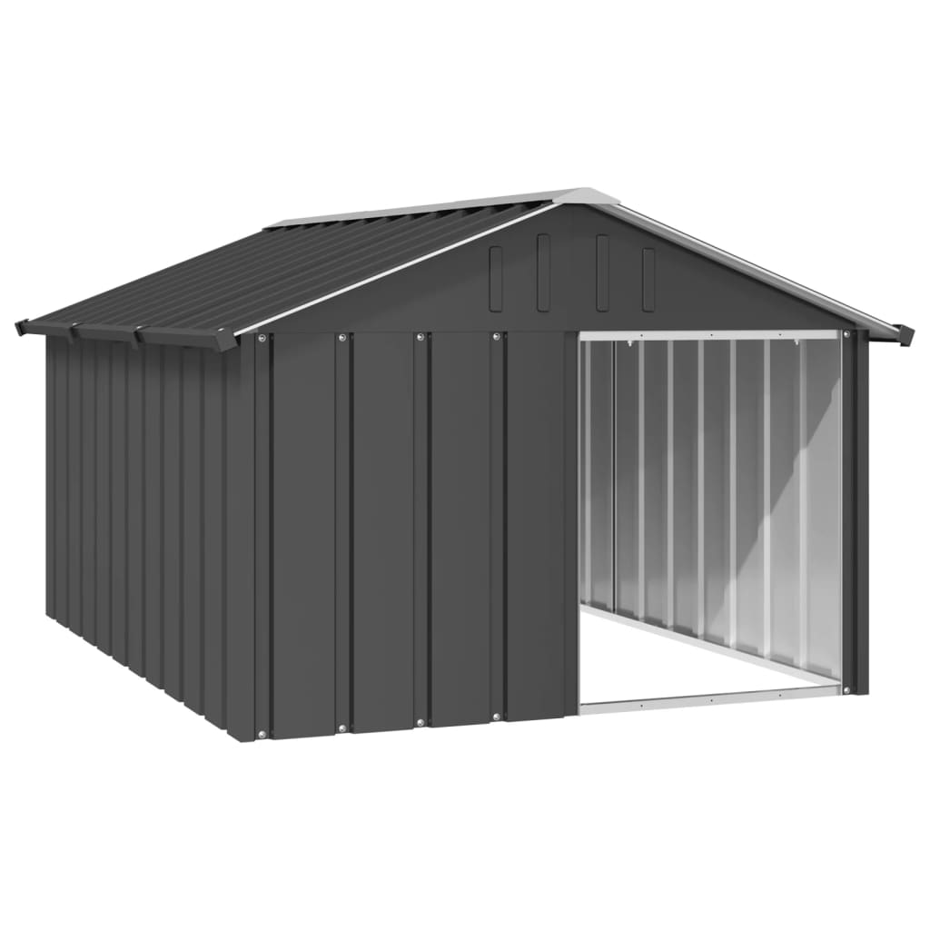 Casa perros acero galvanizado gris antracita 116,5x153x81,5 cm