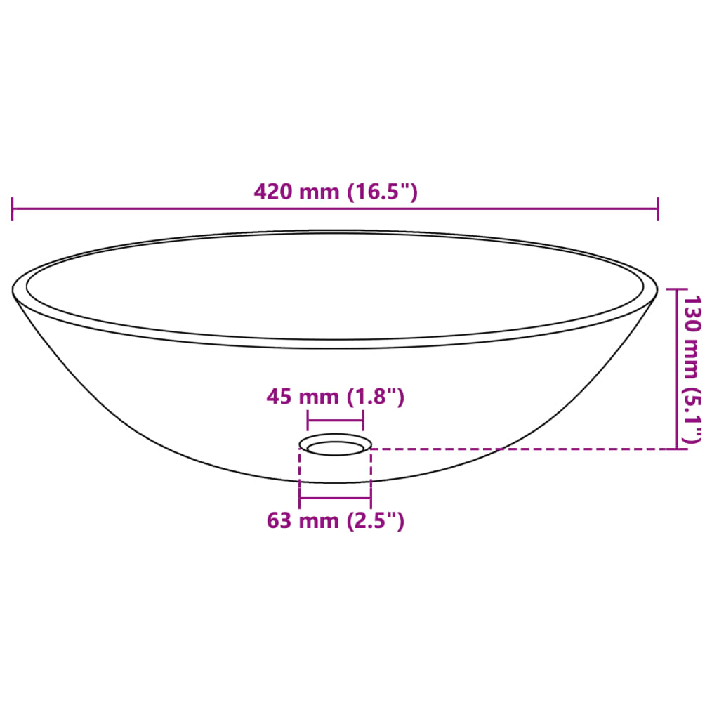 Lavabo de baño grifo y desagüe de empuje vidrio templado marrón vidaXL