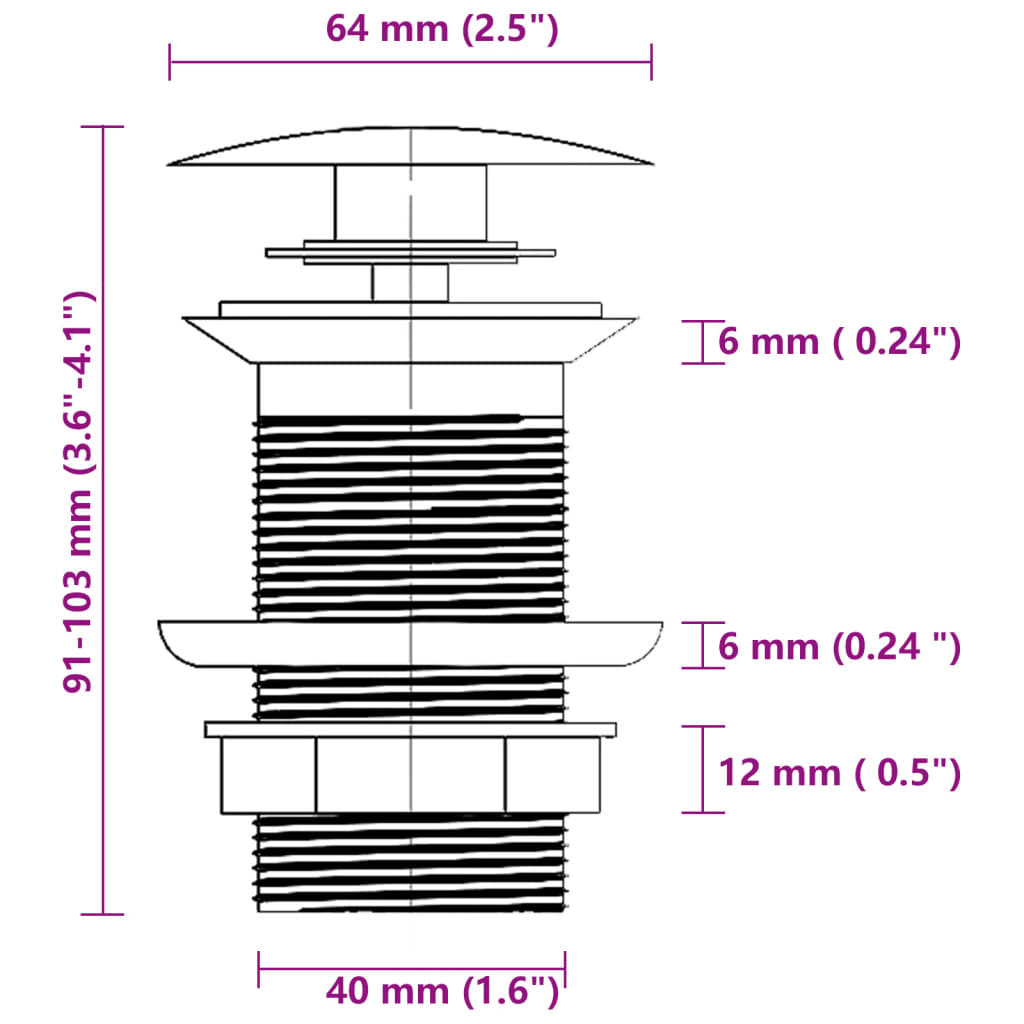 Lavabo de baño grifo y desagüe de empuje vidrio templado marrón vidaXL