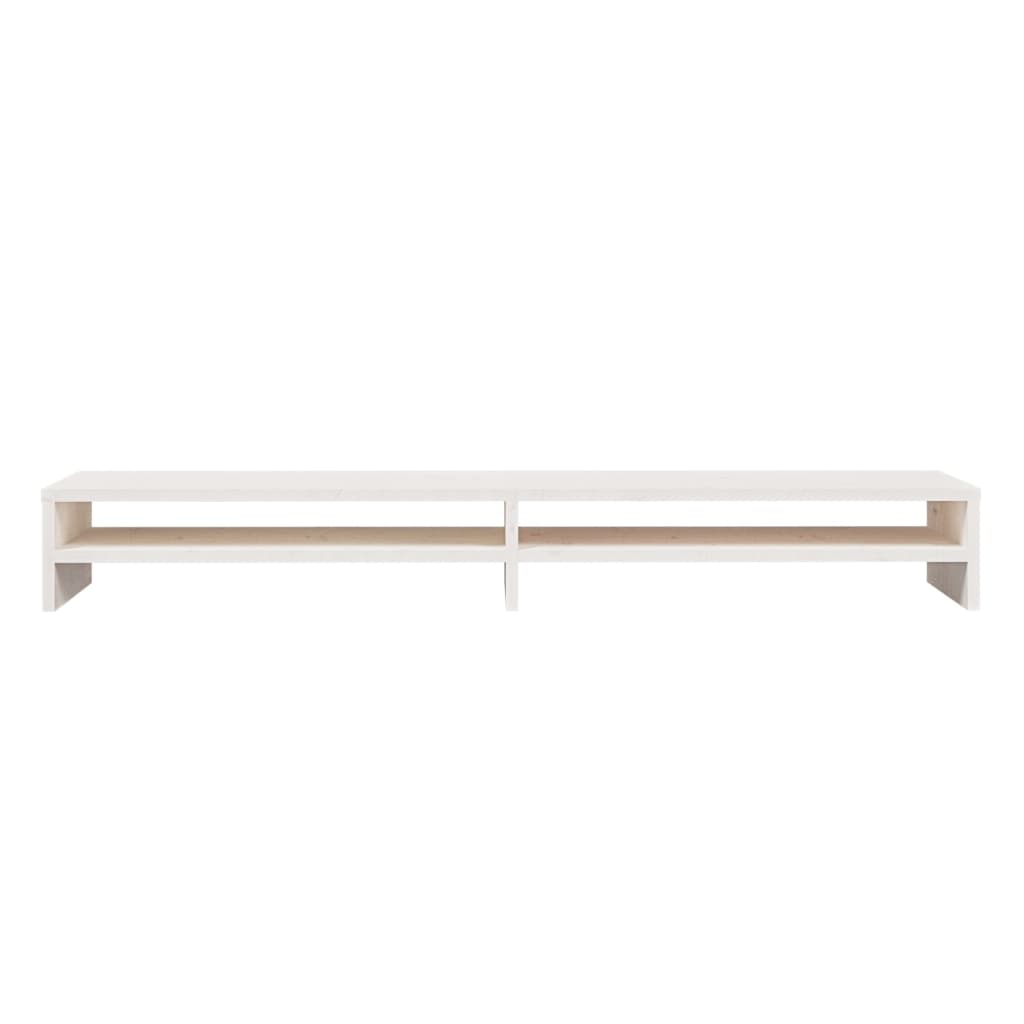 Soporte de monitor madera maciza de pino blanco 100x24x13 cm vidaXL