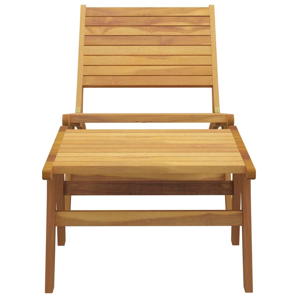 Garden chair with solid teak wood rest