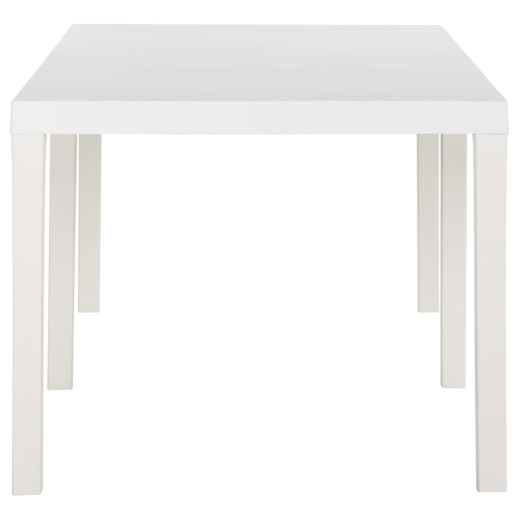 Mesa de jardín PP blanco 220x90x72 cm