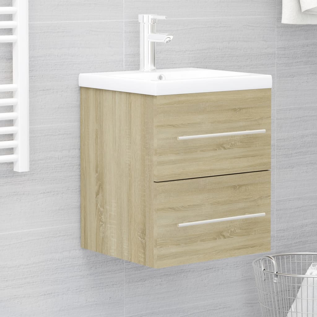 Vetonek Mueble con lavabo madera de ingeniería roble Sonoma