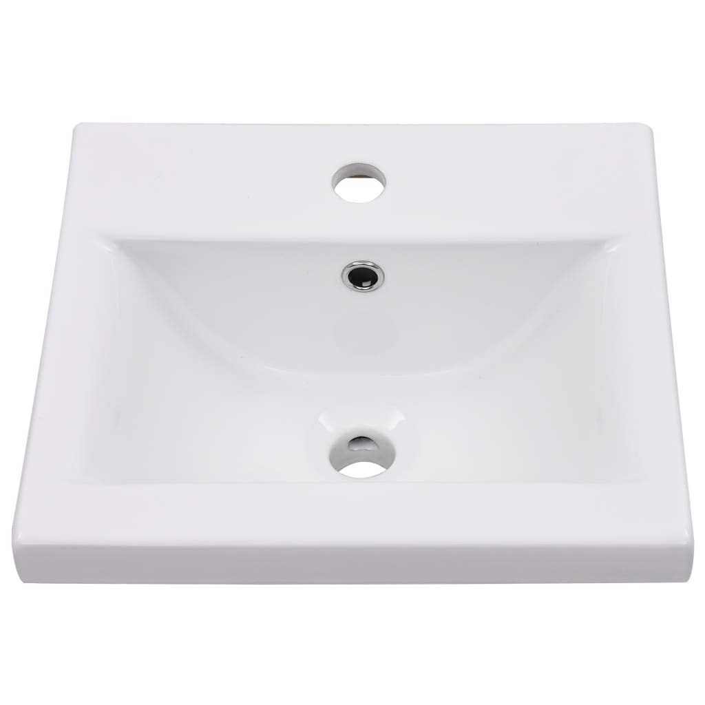 Mueble con lavabo madera de ingeniería blanco brillo V0122 Vetonek