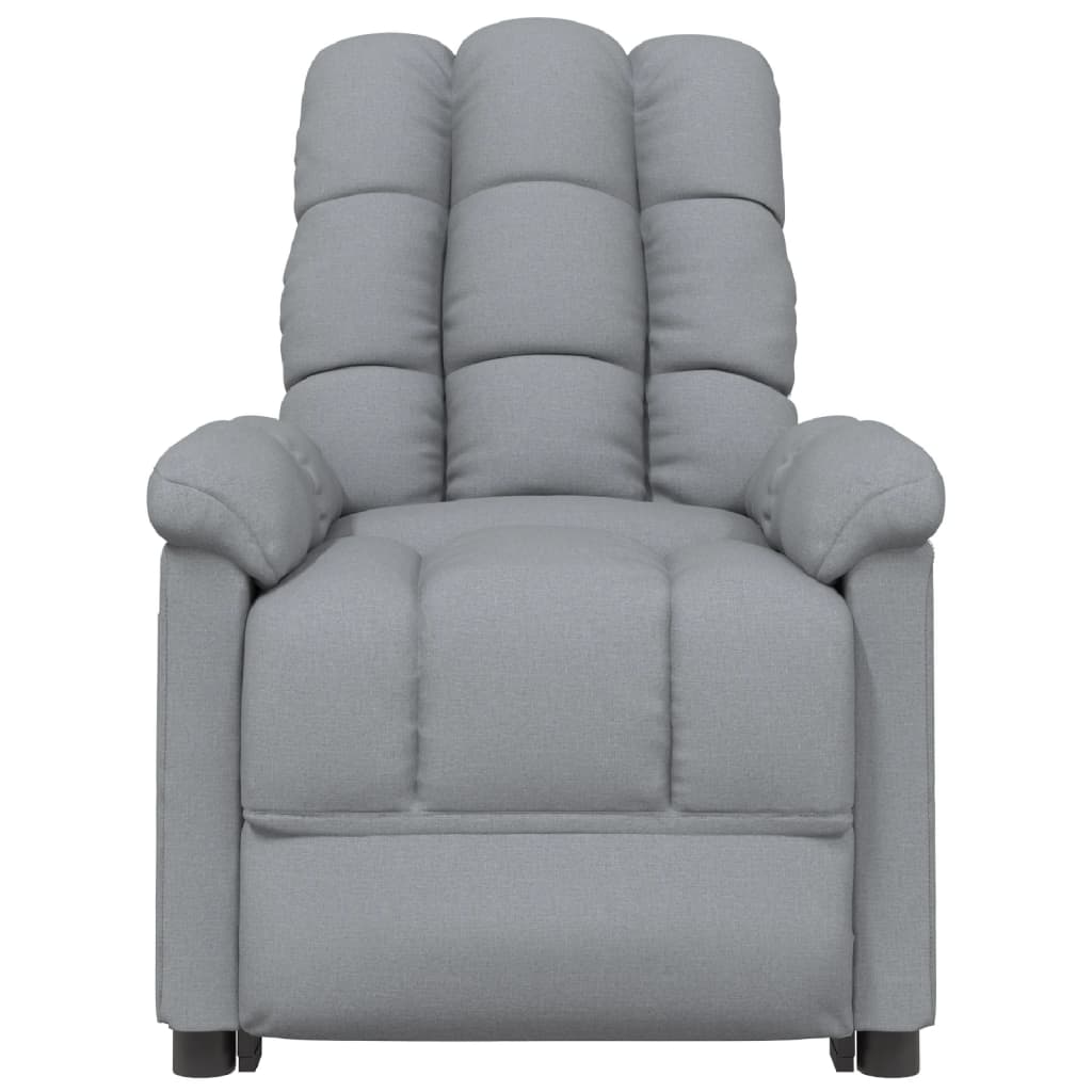 Massage armchair light gray fabric