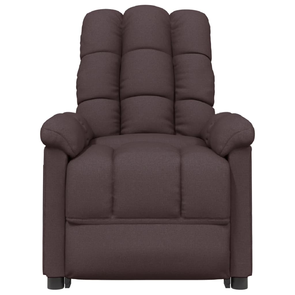 Electric massage armchair Dark brown fabric