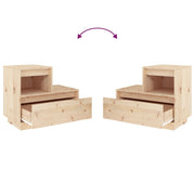 Tables de chevet 2 pcs en bois de pin massif 60x34x51 cm V3566 Vetonek