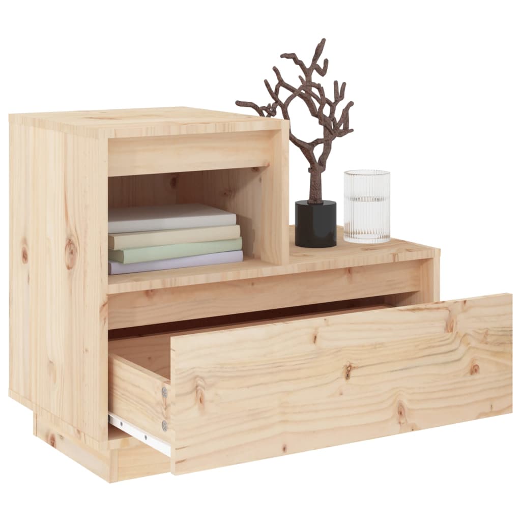 Tables de chevet 2 pcs en bois de pin massif 60x34x51 cm V3566 Vetonek