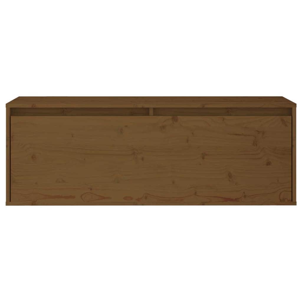 Muebles para TV 2 piezas madera maciza de pino marrón miel vidaXL