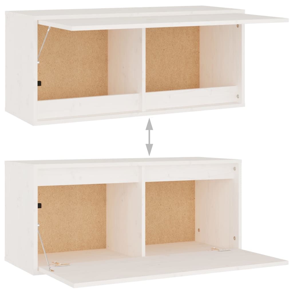 Muebles para TV 5 piezas madera maciza de pino blanco vidaXL