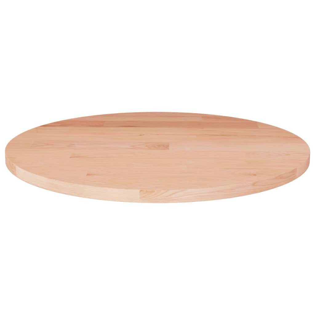 Vetonek Superficie de mesa redonda madera de roble sin tratar Ø40x1,5cm