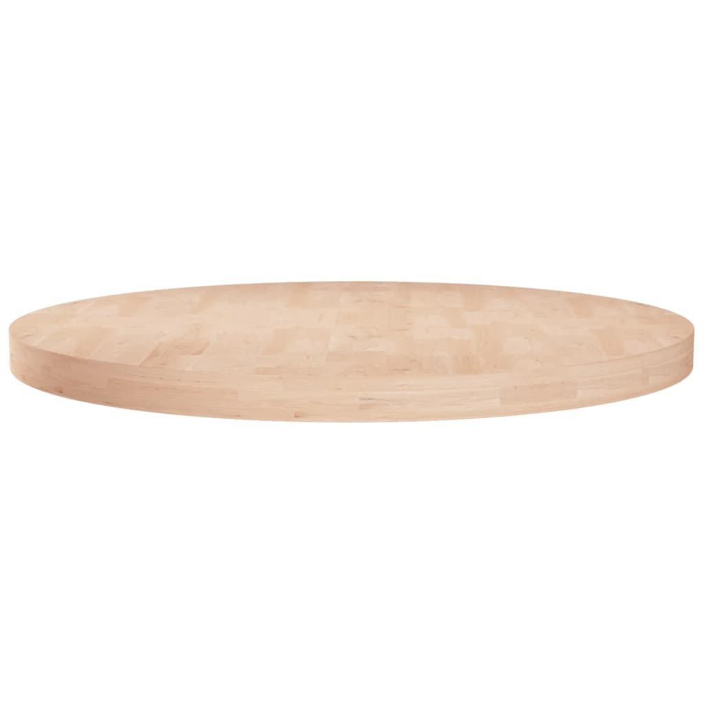 Vetonek Superficie de mesa redonda madera de roble sin tratar Ø60x4 cm