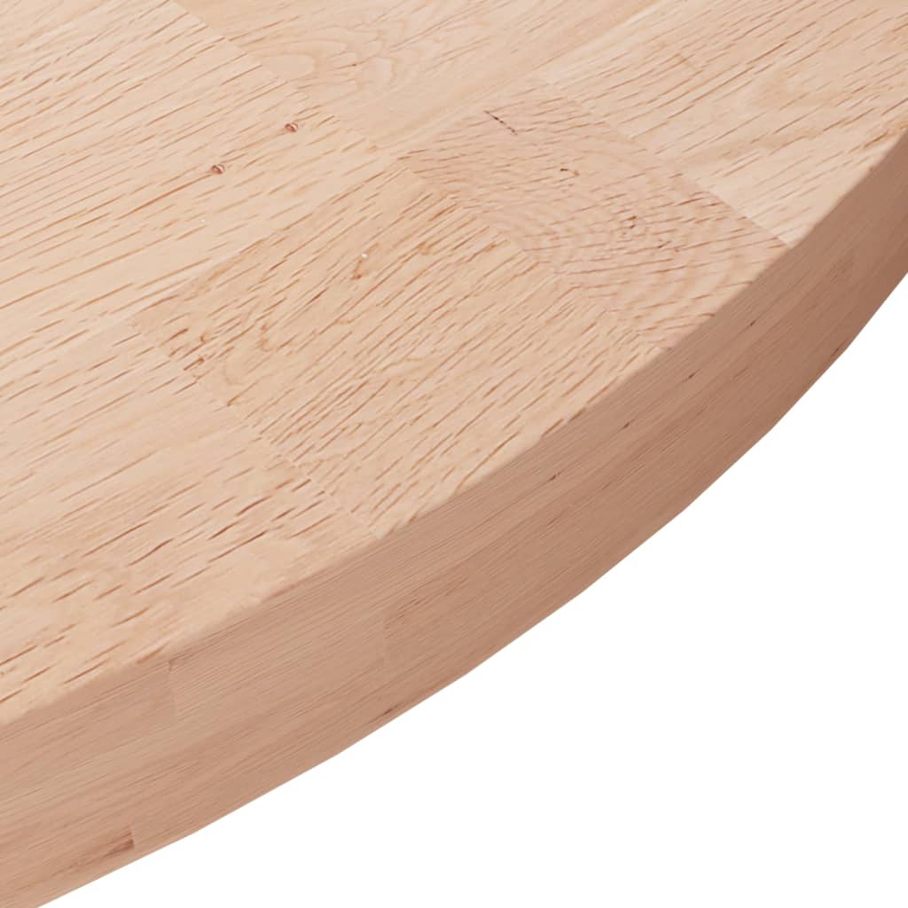 Superficie de mesa redonda madera de roble sin tratar Ø70x4 cm