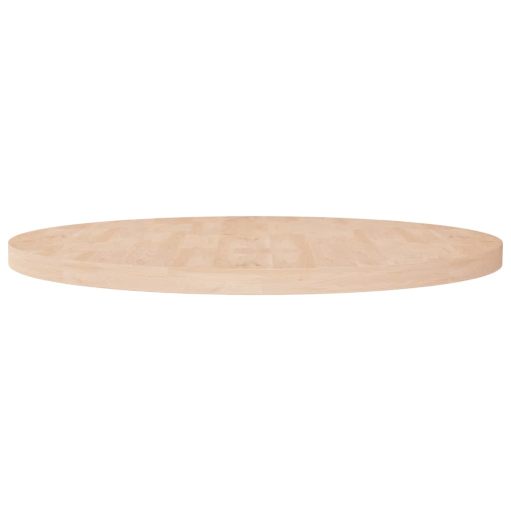 Vetonek Superficie de mesa redonda madera de roble sin tratar Ø90x4 cm