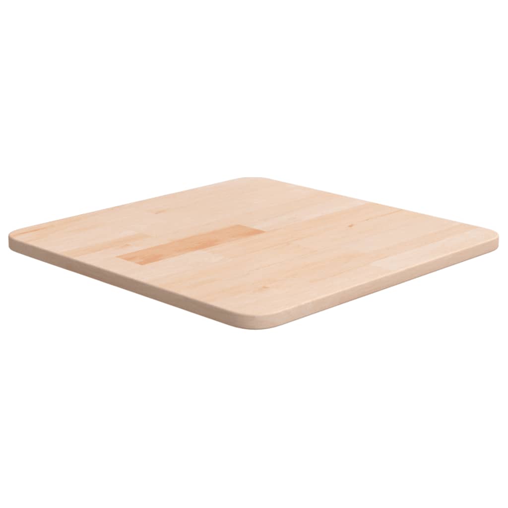 Vetonek Tablero de mesa cuadrada madera de roble sin tratar 40x40x1,5cm