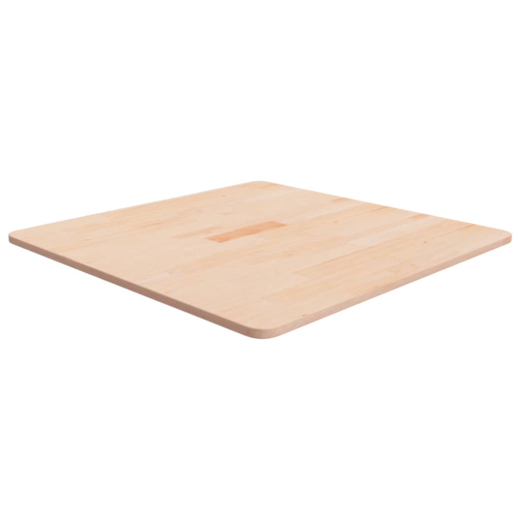 Vetonek Tablero de mesa cuadrada madera de roble sin tratar 70x70x1,5cm