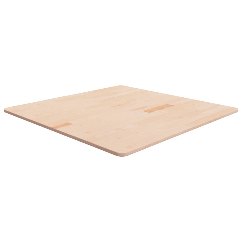 Vetonek Tablero de mesa cuadrada madera de roble sin tratar 90x90x1,5cm