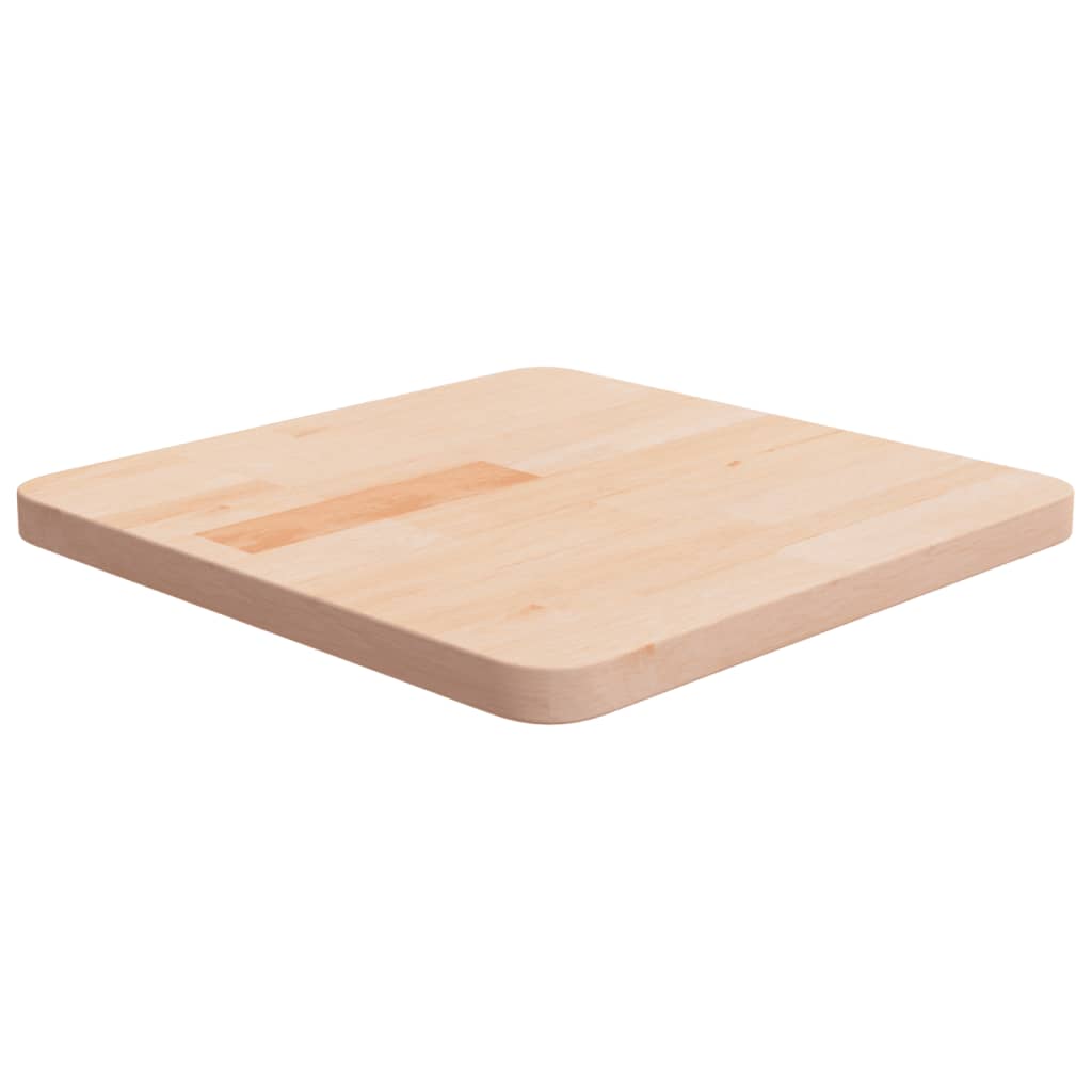 Vetonek Tablero de mesa cuadrada madera de roble sin tratar 40x40x2,5cm