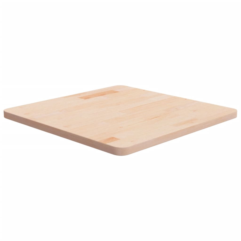 Vetonek Tablero de mesa cuadrada madera de roble sin tratar 60x60x2,5cm