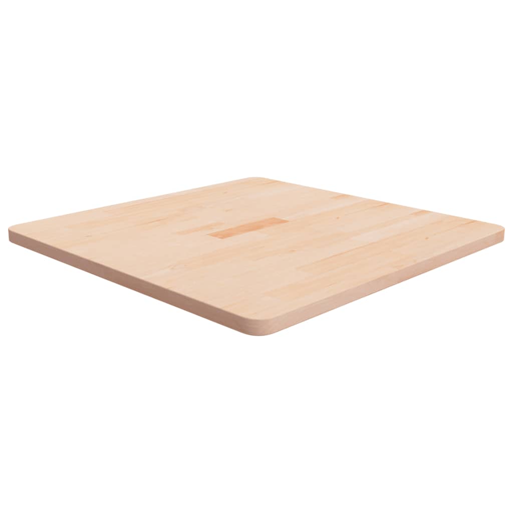 Vetonek Tablero de mesa cuadrada madera de roble sin tratar 70x70x2,5cm