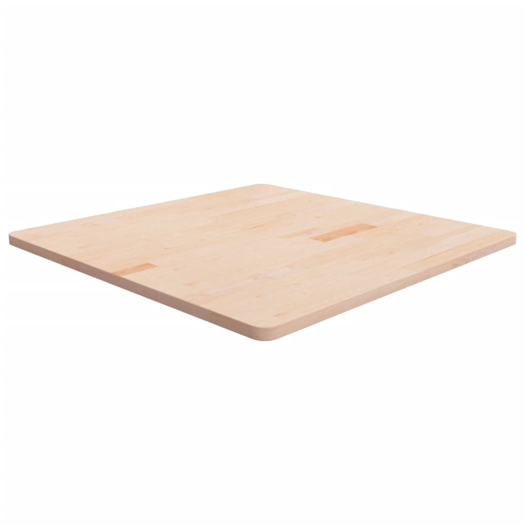 Vetonek Tablero de mesa cuadrada madera de roble sin tratar 90x90x2,5cm