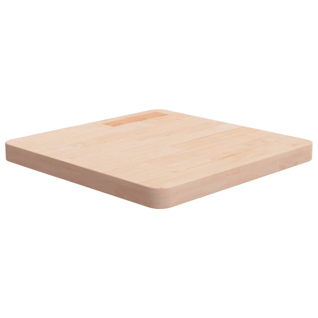 Vetonek Tablero de mesa cuadrada madera roble sin tratar 50x50x4 cm