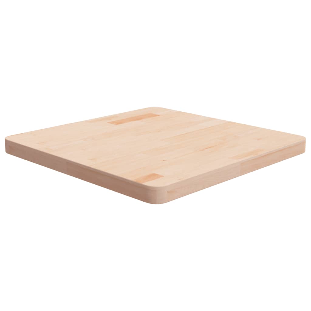 Vetonek Tablero de mesa cuadrada madera de roble sin tratar 60x60x4 cm