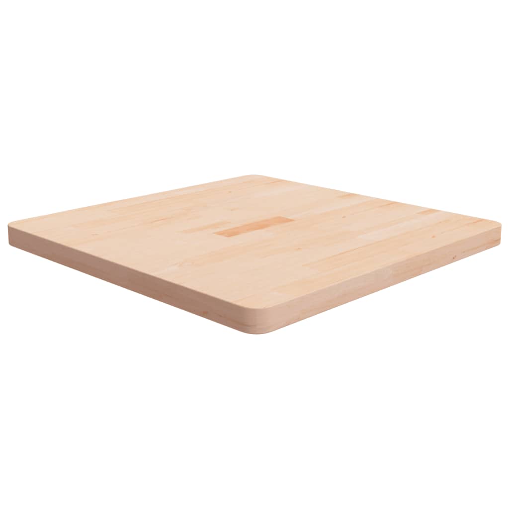 Vetonek Tablero de mesa cuadrada madera de roble sin tratar 70x70x4 cm