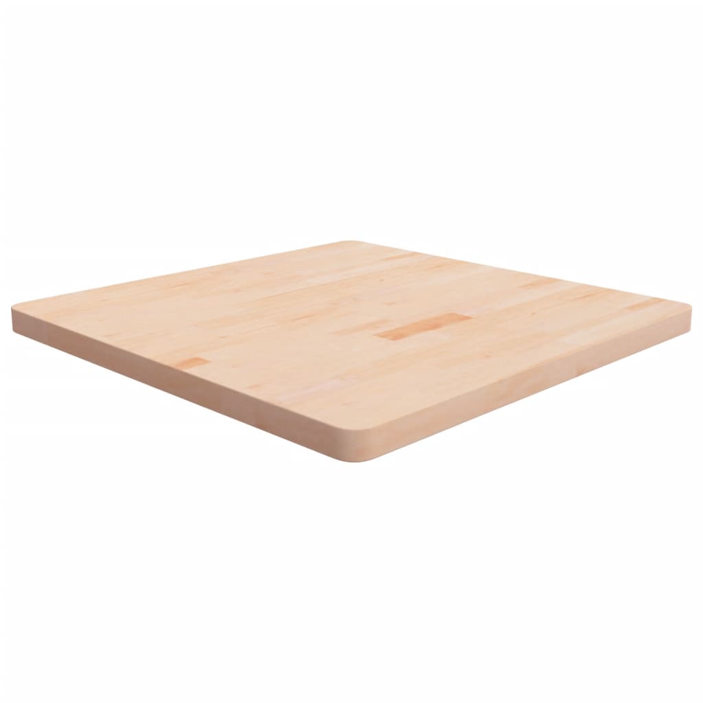 Vetonek Tablero de mesa cuadrada madera de roble sin tratar 80x80x4 cm