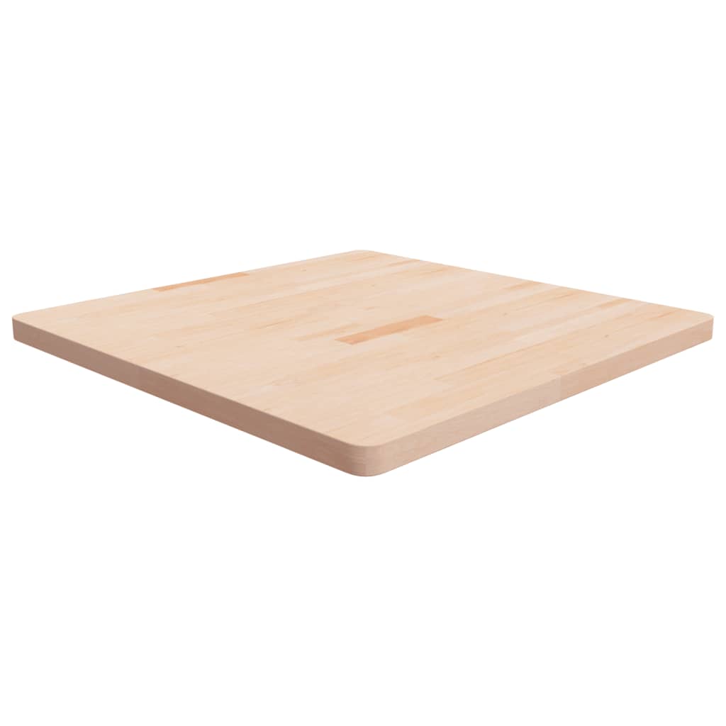 Vetonek Tablero de mesa cuadrada madera de roble sin tratar 90x90x4 cm