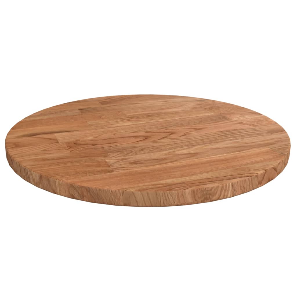 Vetonek Tablero de mesa redonda madera de roble marrón claro Ø30x1,5 cm