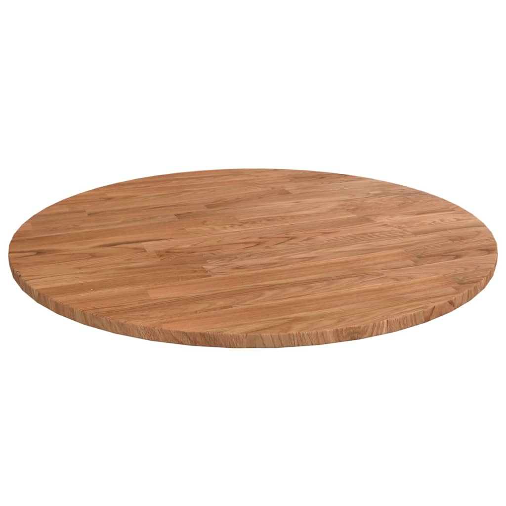 Vetonek Tablero de mesa redonda madera roble marrón claro Ø50x1,5 cm