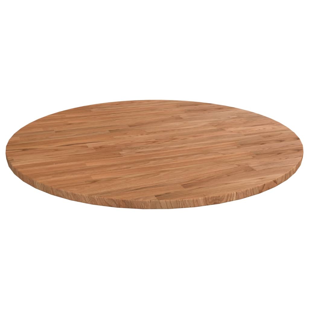 Vetonek Tablero de mesa redonda madera de roble marrón claro Ø90x1,5 cm