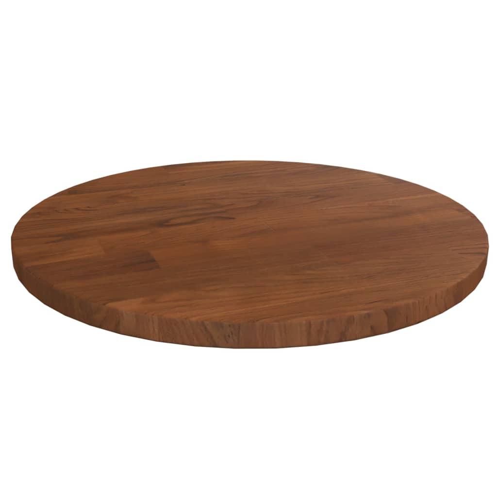 Vetonek Tablero de mesa redonda madera de roble marrón oscuro Ø30x1,5cm