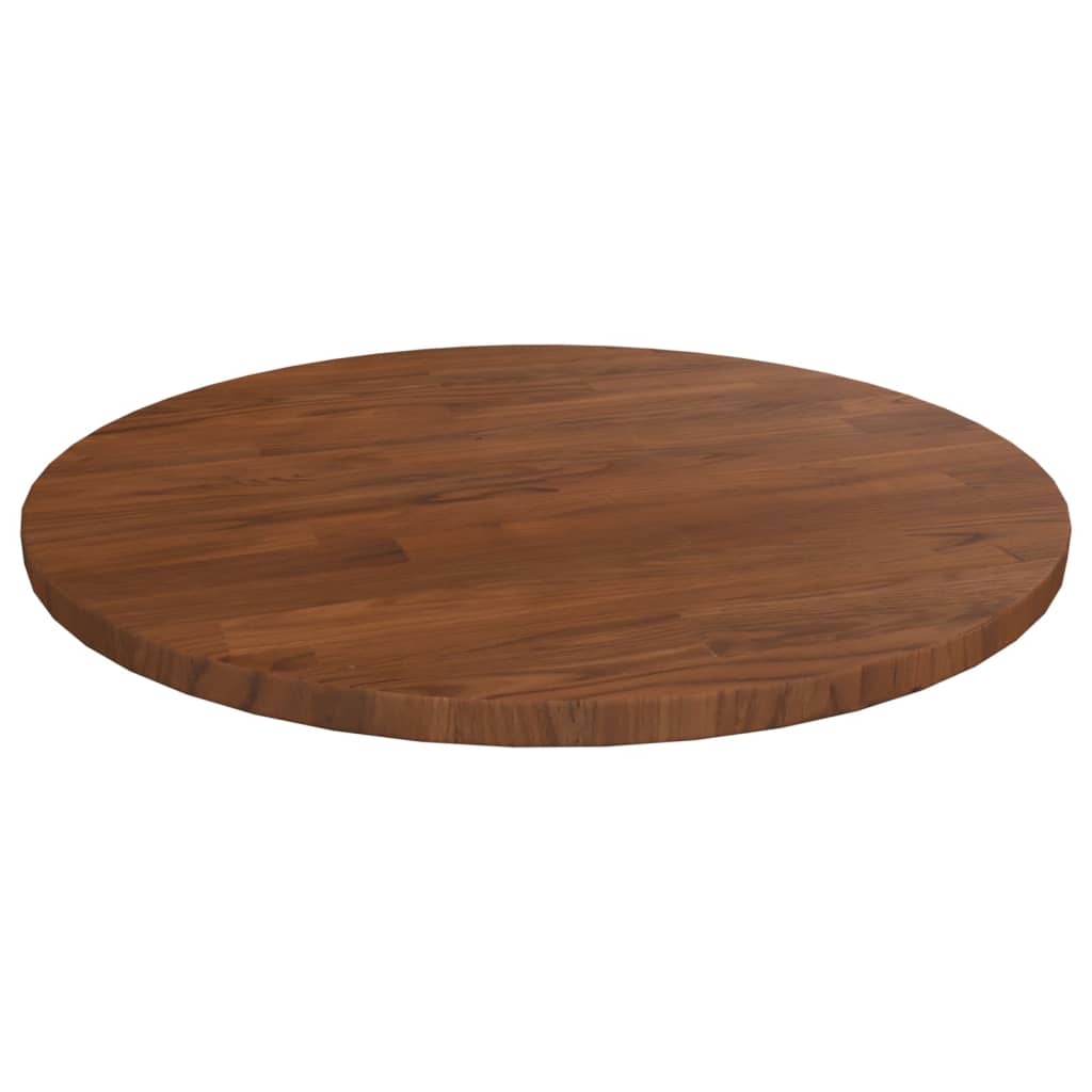 Vetonek Tablero de mesa redonda madera de roble marrón oscuro Ø40x1,5cm