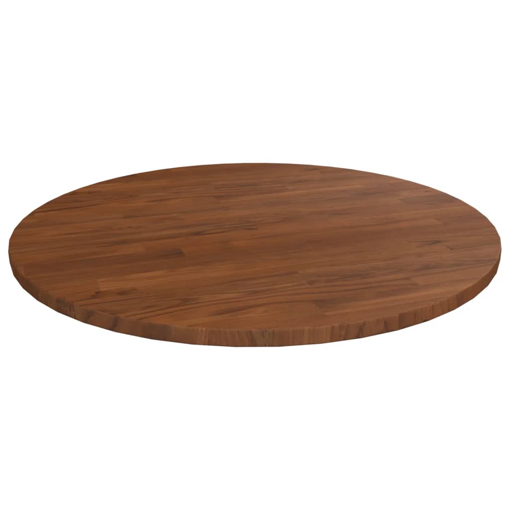 Vetonek Tablero de mesa redonda madera de roble marrón oscuro Ø50x1,5cm