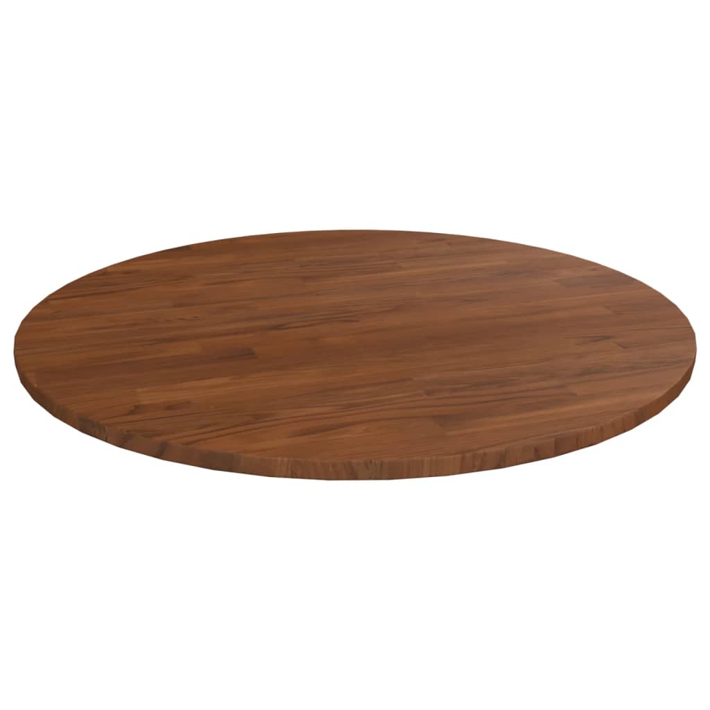 Vetonek Tablero de mesa redonda madera de roble marrón oscuro Ø70x1,5cm