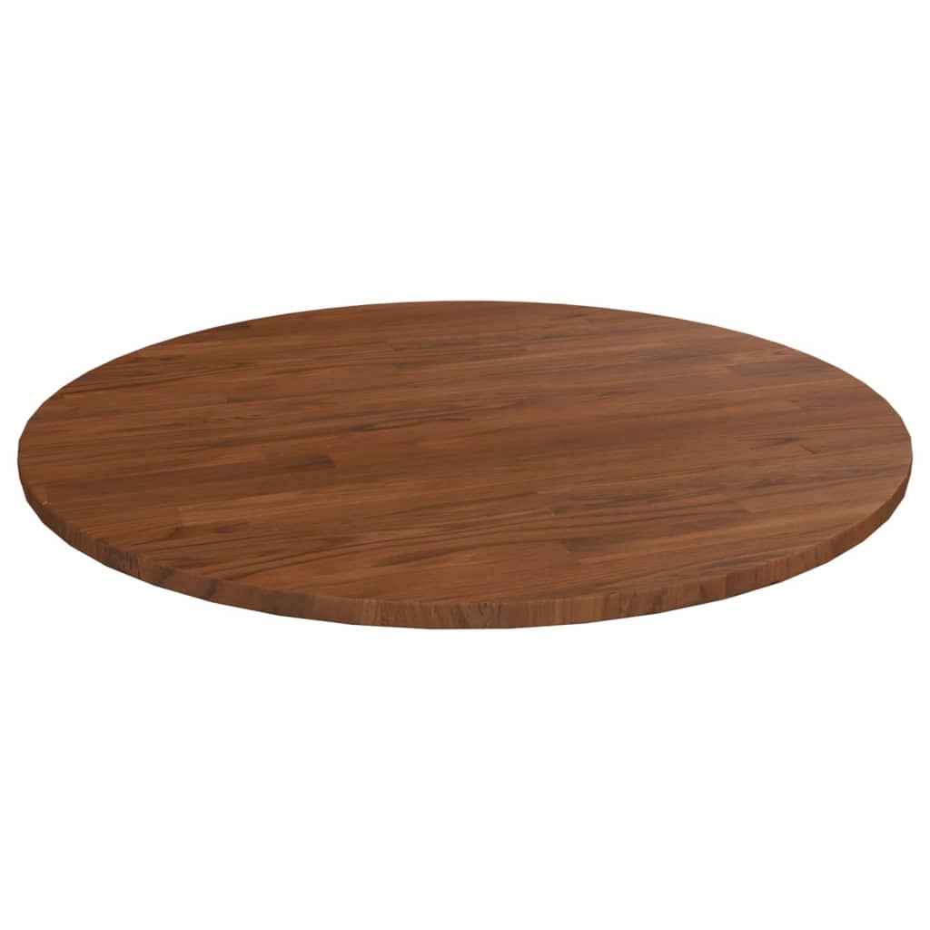 Vetonek Tablero de mesa redonda madera de roble marrón oscuro Ø80x1,5cm