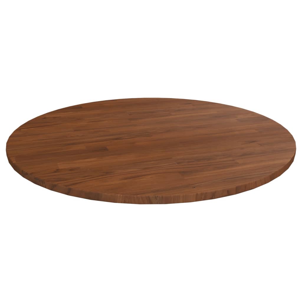 Vetonek Tablero de mesa redonda madera de roble marrón oscuro Ø90x1,5cm