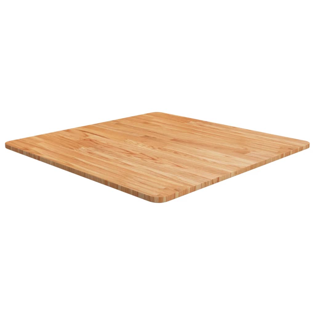 Vetonek Tablero de mesa cuadrado madera roble marrón claro 70x70x1,5 cm