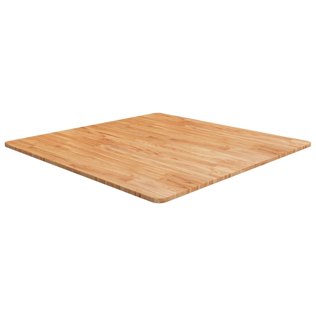 Vetonek Tablero de mesa cuadrado madera roble marrón claro 90x90x1,5 cm