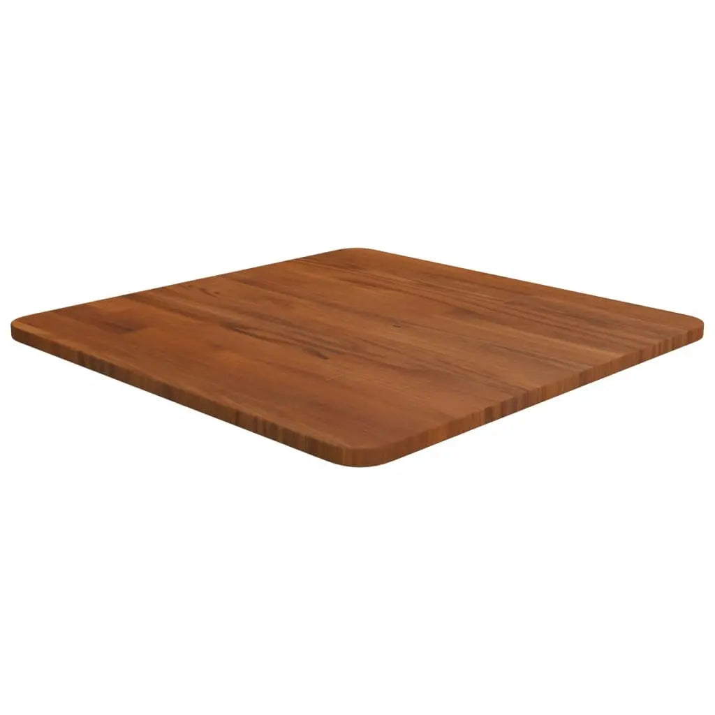 Vetonek Tablero de mesa cuadrada madera roble marrón oscuro 50x50x1,5cm